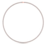 Load image into Gallery viewer, 13-ct.-bezel-diamond-teardrop-tennis-eternity-necklace-in-FDNK10584-0.10CT-NL-RG