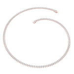 Load image into Gallery viewer, 13-ct.-bezel-diamond-teardrop-tennis-eternity-necklace-in-FDNK10584-0.10CT-NL-RG