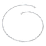 Load image into Gallery viewer, 13-ct.-bezel-diamond-teardrop-tennis-eternity-necklace-in-FDNK10584-0.10CT-NL-WG