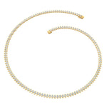 Load image into Gallery viewer, 13-ct.-bezel-diamond-teardrop-tennis-eternity-necklace-in-FDNK10584-0.10CT-NL-YG