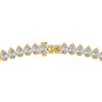 Load image into Gallery viewer, 13-ct.-bezel-diamond-teardrop-tennis-eternity-necklace-in-FDNK10584-0.10CT-NL-YG