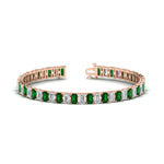 Load image into Gallery viewer, 14 Ct Emerald Cut Tennis Diamond Bracelet
