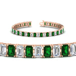 Load image into Gallery viewer, 14 Ct Emerald Cut Tennis Diamond Bracelet
