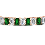 Load image into Gallery viewer, 14 Ct Emerald Cut Tennis Diamond Bracelet
