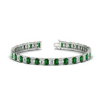 Load image into Gallery viewer, 14 Ct Emerald Cut Tennis Diamond Bracelet

