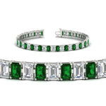 Load image into Gallery viewer, 14 Ct Emerald Cut Tennis Diamond Bracelet
