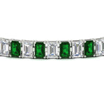 Load image into Gallery viewer, 14 Ct Emerald Cut Tennis Diamond Bracelet
