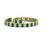 Load image into Gallery viewer, 14 Ct Emerald Cut Tennis Diamond Bracelet
