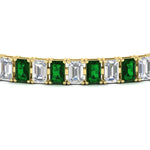 Load image into Gallery viewer, 14 Ct Emerald Cut Tennis Diamond Bracelet
