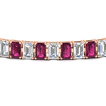 Load image into Gallery viewer, 14 Ct Emerald Cut Tennis Diamond Bracelet
