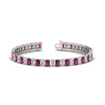Load image into Gallery viewer, 14 Ct Emerald Cut Tennis Diamond Bracelet
