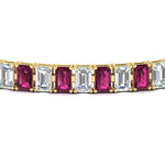 Load image into Gallery viewer, 14 Ct Emerald Cut Tennis Diamond Bracelet
