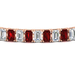 Load image into Gallery viewer, 14 Ct Emerald Cut Tennis Diamond Bracelet
