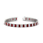 Load image into Gallery viewer, 14 Ct Emerald Cut Tennis Diamond Bracelet
