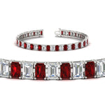 Load image into Gallery viewer, 14 Ct Emerald Cut Tennis Diamond Bracelet
