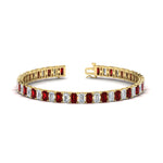 Load image into Gallery viewer, 14 Ct Emerald Cut Tennis Diamond Bracelet
