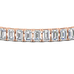 Load image into Gallery viewer, 14 Ct Emerald Cut Tennis Diamond Bracelet

