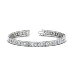 Load image into Gallery viewer, 14 Ct Emerald Cut Tennis Diamond Bracelet
