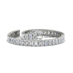 Load image into Gallery viewer, 14 Ct Emerald Cut Tennis Diamond Bracelet

