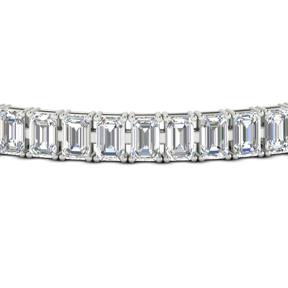 14 Ct Emerald Cut Tennis Diamond Bracelet