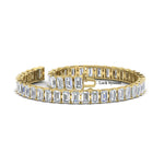 Load image into Gallery viewer, 14 Ct Emerald Cut Tennis Diamond Bracelet
