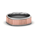 Load image into Gallery viewer, 2 Tone Gold Texture Square Band Ring
