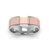 Load image into Gallery viewer, 2 Tone Gold Texture Square Band Ring