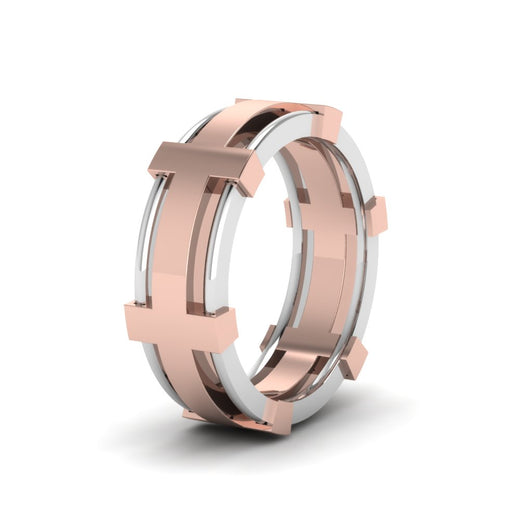 Dual Tone Mens Engagement Ring