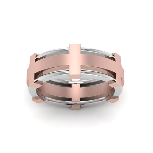 Dual Tone Mens Engagement Ring