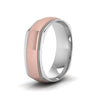 Load image into Gallery viewer, Two Tone Milgrain Square Mens Band Ring