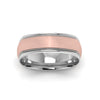 Load image into Gallery viewer, Two Tone Milgrain Square Mens Band Ring