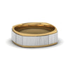 Load image into Gallery viewer, 2 Tone Gold Texture Square Band Ring