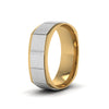 Load image into Gallery viewer, 2 Tone Gold Texture Square Band Ring
