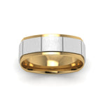 Load image into Gallery viewer, 2 Tone Gold Texture Square Band Ring
