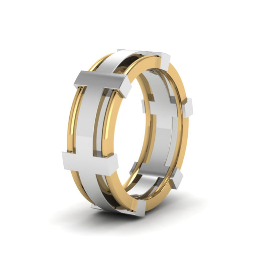 Dual Tone Mens Engagement Ring