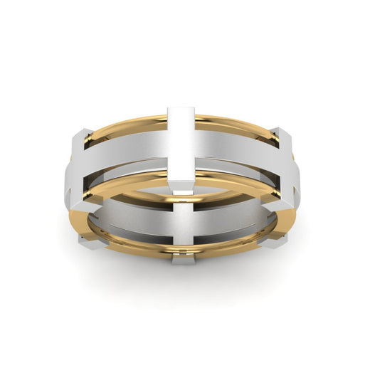 Dual Tone Mens Engagement Ring