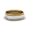 Load image into Gallery viewer, Two Tone Milgrain Square Mens Band Ring