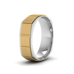 Load image into Gallery viewer, 2 Tone Gold Texture Square Band Ring
