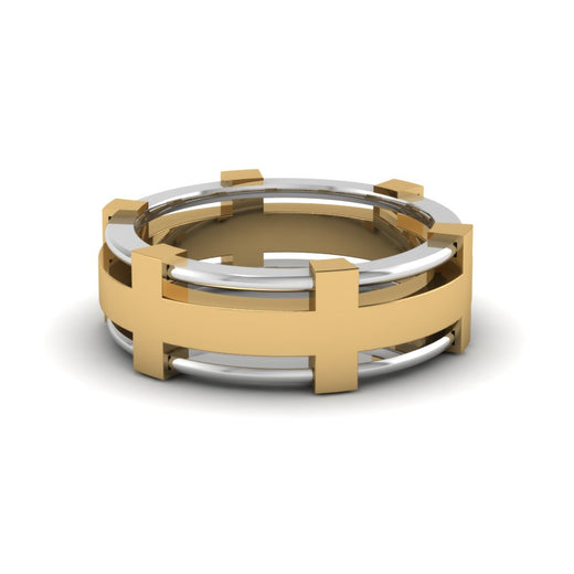 Dual Tone Mens Engagement Ring