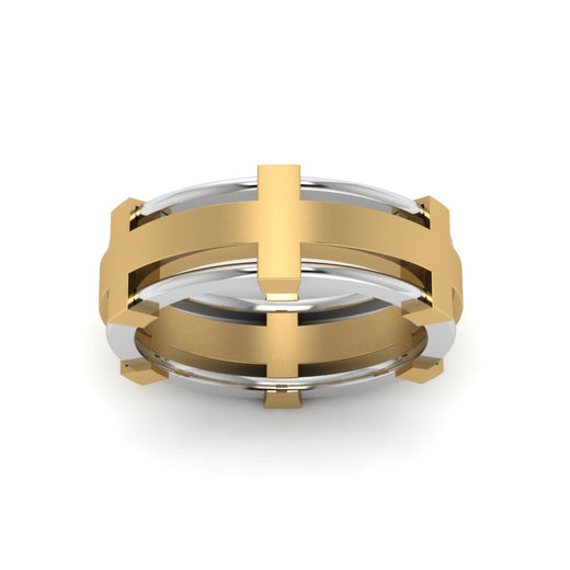 Dual Tone Mens Engagement Ring