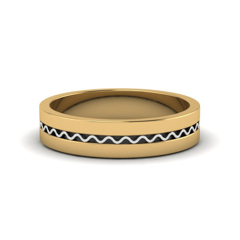 Mens Wave Comfort Fit Wedding Ring