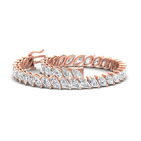 15 Carat Prong Set Marquise Tennis Bracelet
