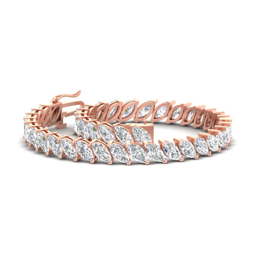 15 Carat Prong Set Marquise Tennis Bracelet