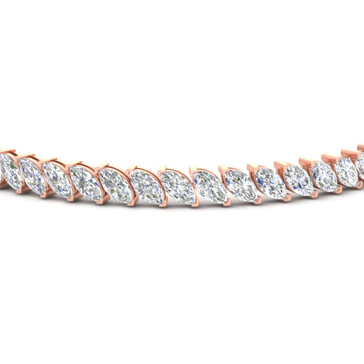15 Carat Prong Set Marquise Tennis Bracelet