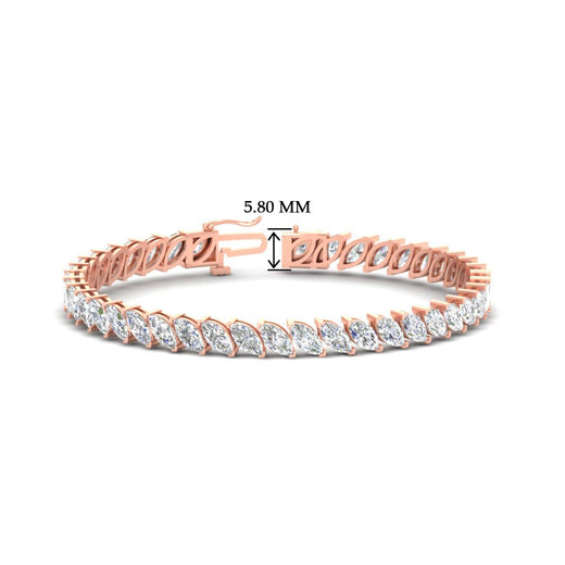 15 Carat Prong Set Marquise Tennis Bracelet