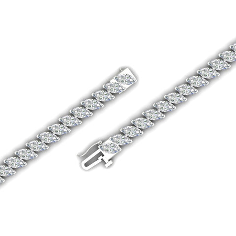 15 Carat Prong Set Marquise Tennis Bracelet