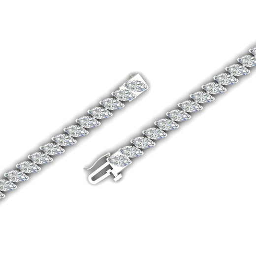 15 Carat Prong Set Marquise Tennis Bracelet