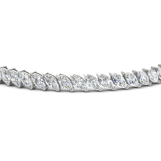15 Carat Prong Set Marquise Tennis Bracelet