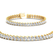 15 Carat Prong Set Marquise Tennis Bracelet