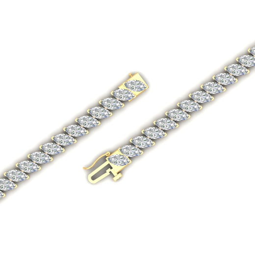 15 Carat Prong Set Marquise Tennis Bracelet